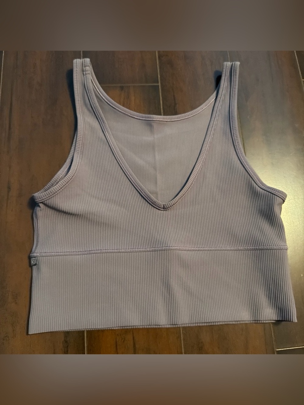 lululemon athletica Ribbed V-Neck Crop Top in Lavender